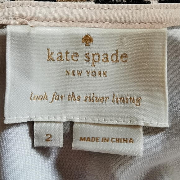 Kate Spade Leopard Print Fit & Flare 3/4 Sleeve Ponte Mini Dress - Sz 2 - Picture 7 of 8